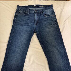 7 For All Mankind (SFAM) Standard Fit men's designer jeans, size 30